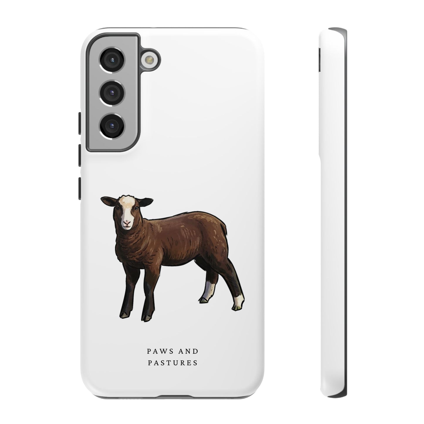 Zwartble Phone Case — Brown Sheep Illustration "Paws and Pastures"