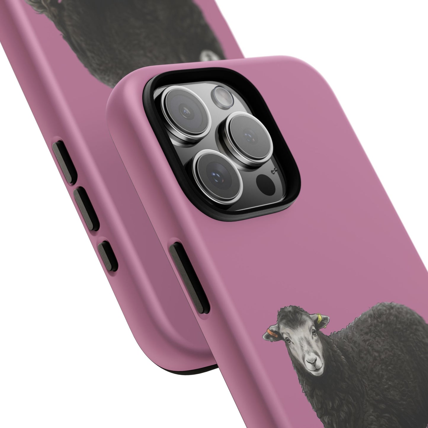 Herdwick Sheep Phone Case — Black Sheep Illustration with “Paws and Pastures”
