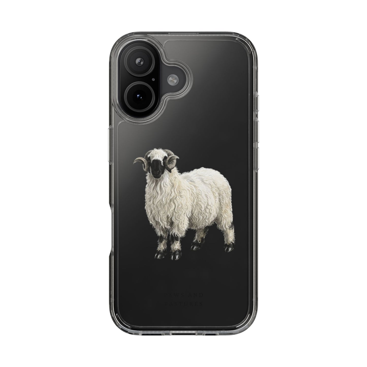 Valais Blacknose Clear Phone Case – Sheep Design (Paws & Pastures)