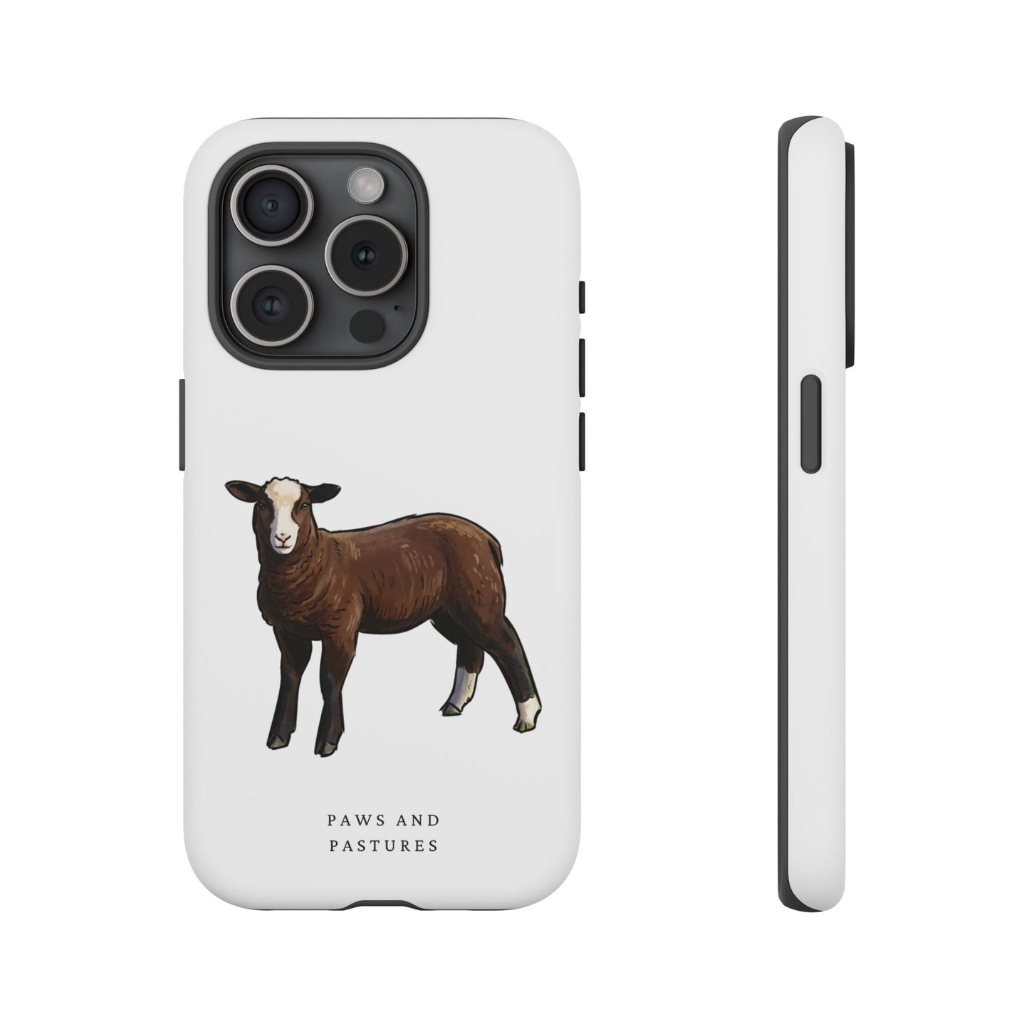 Zwartble Phone Case — Brown Sheep Illustration "Paws and Pastures"