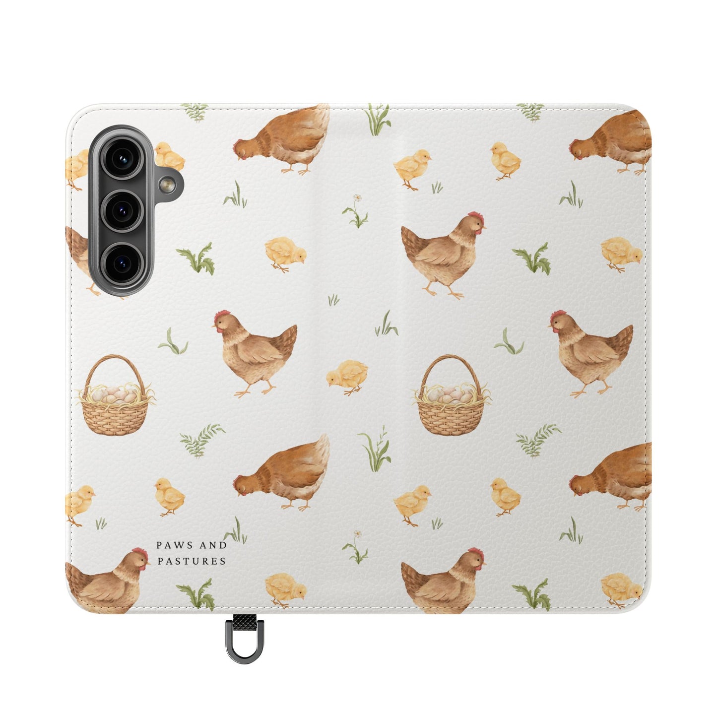Flip Case – Watercolor Chickens & Baskets Phone Wallet Case