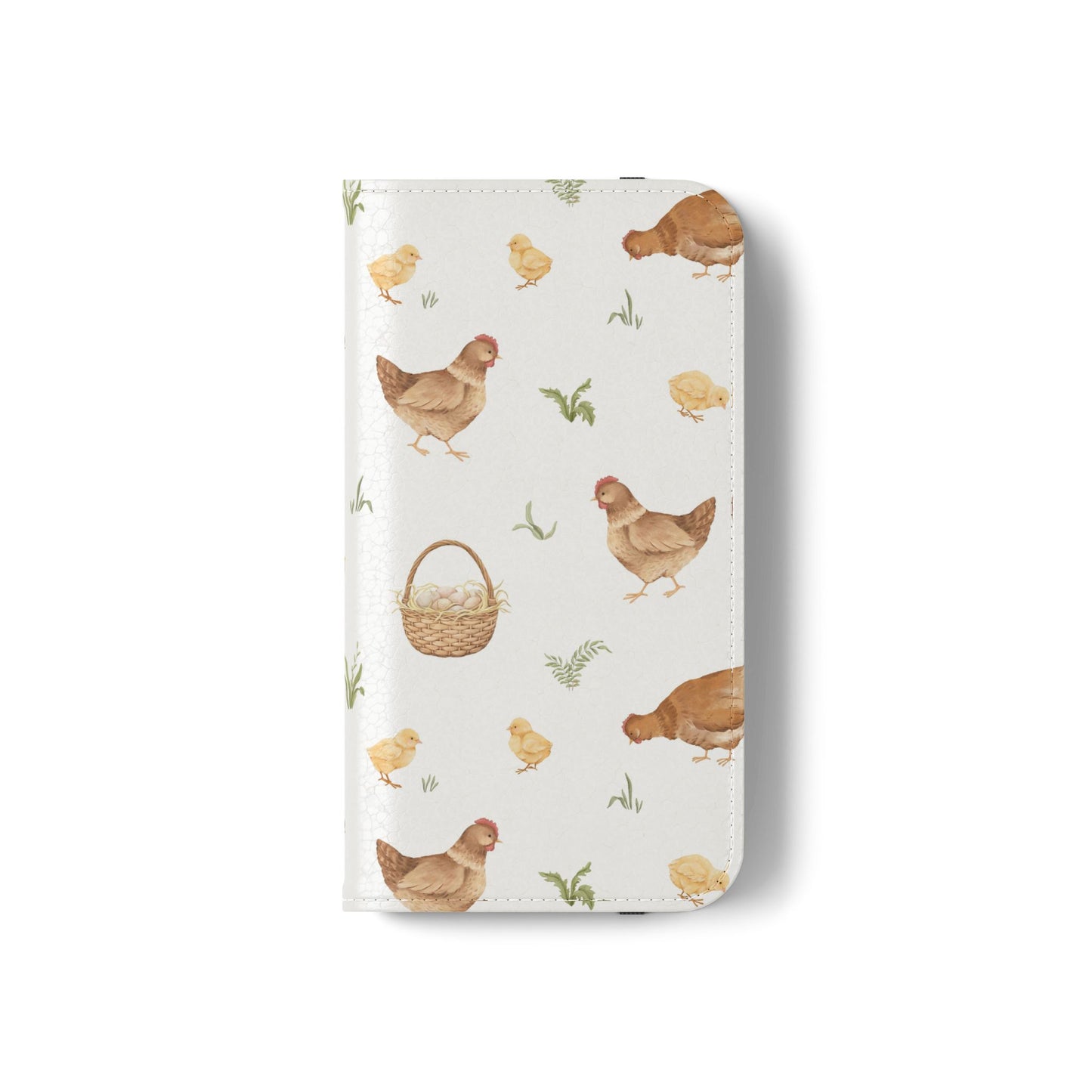 Flip Case – Watercolor Chickens & Baskets Phone Wallet Case