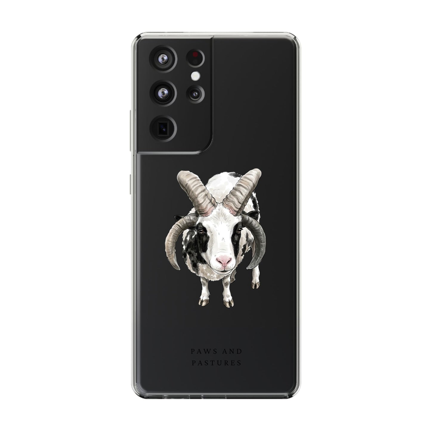 Jacob Sheep Clear Phone Case — Cute Goat Illustration Clear Case for Sheep Lovers
