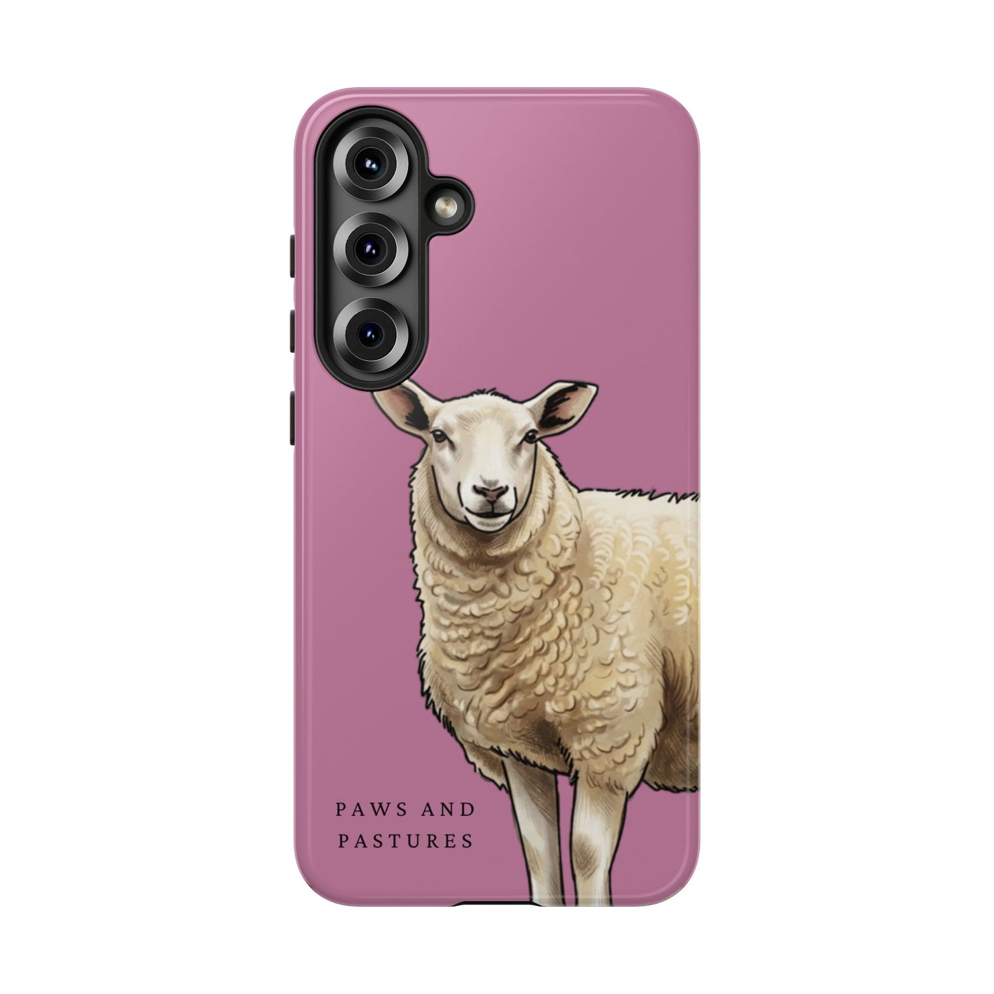 Pink Sheep Illustration Tough Phone Case