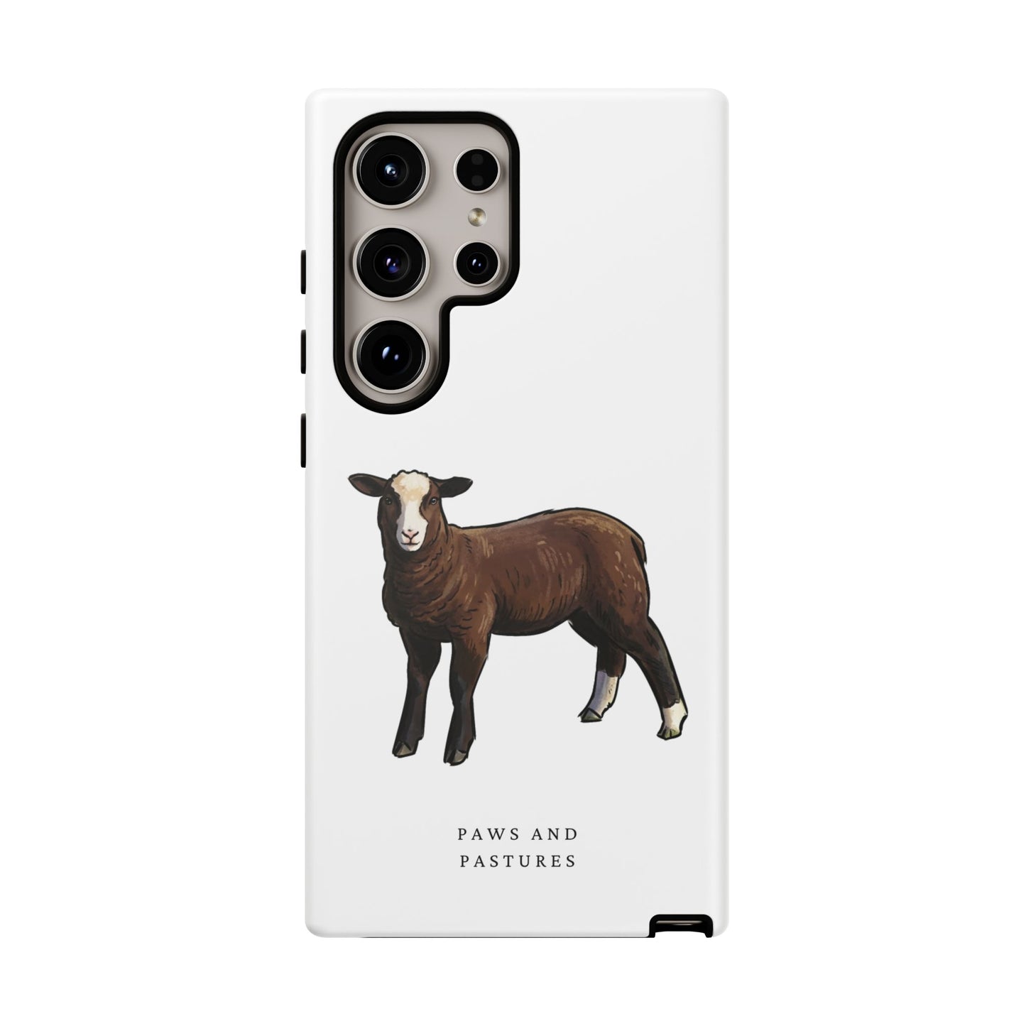 Zwartble Phone Case — Brown Sheep Illustration "Paws and Pastures"