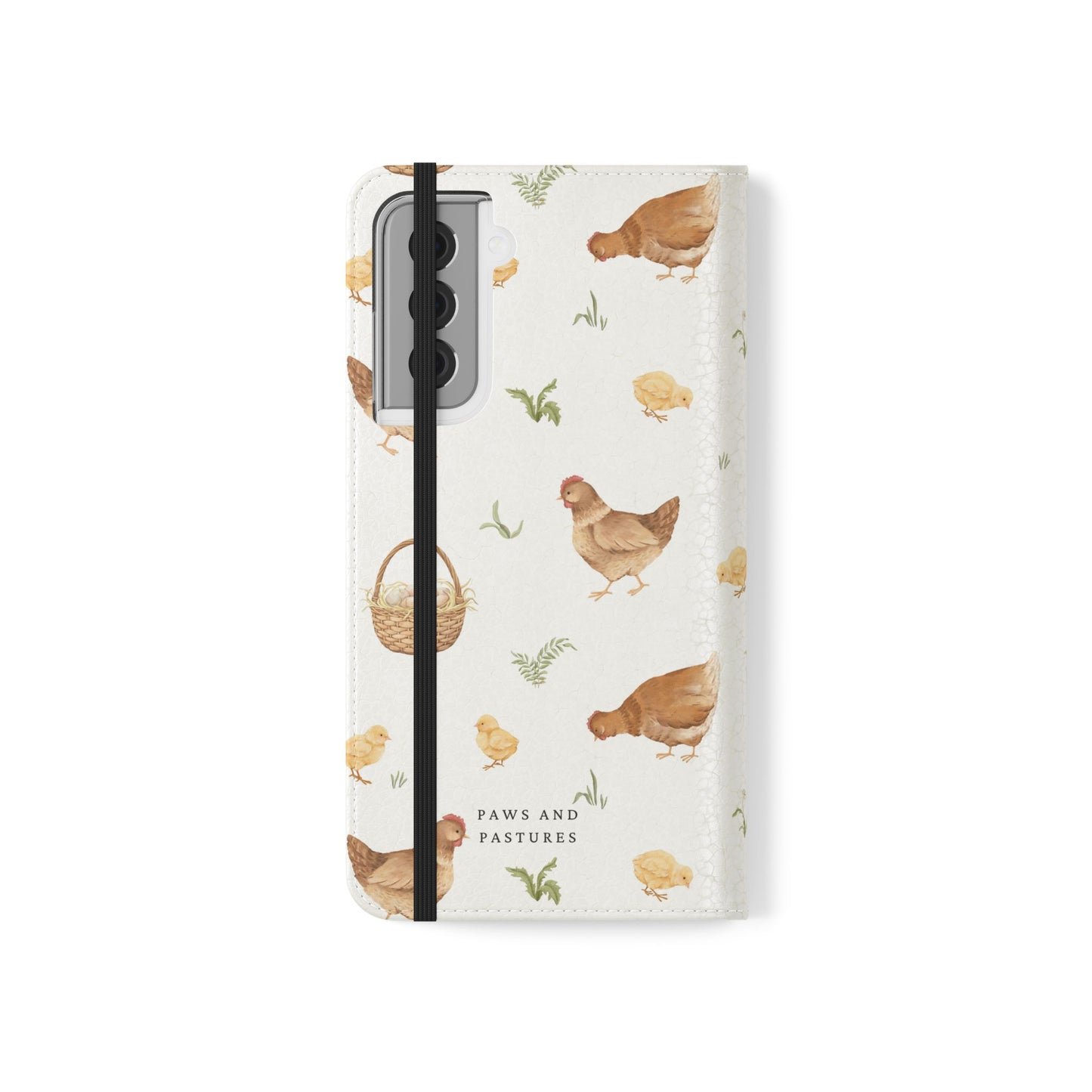 Flip Case – Watercolor Chickens & Baskets Phone Wallet Case