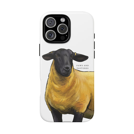 Suffolk Sheep Illustration Tough Phone Case