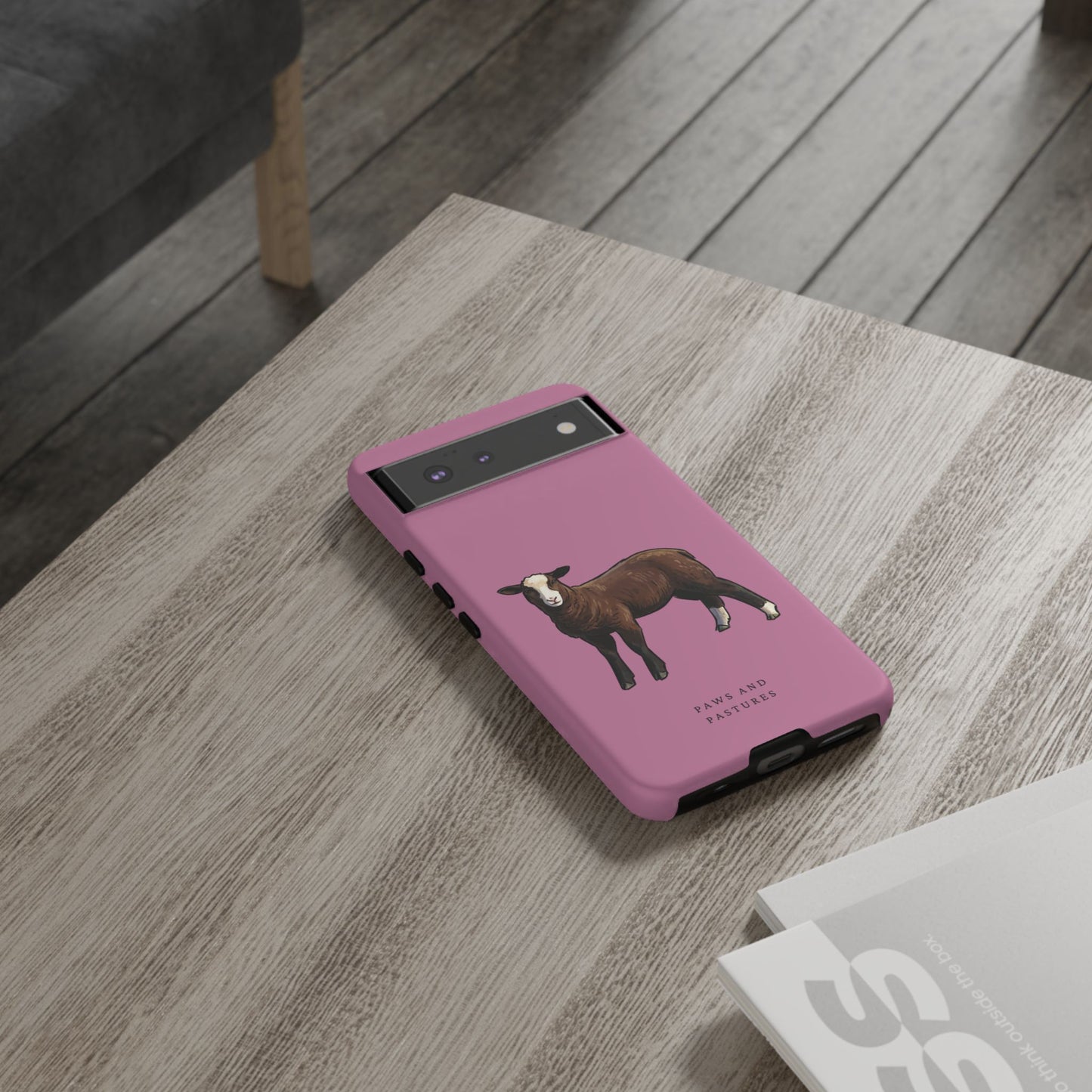 Zwartble Phone Case — Brown Sheep Illustration "Paws and Pastures"