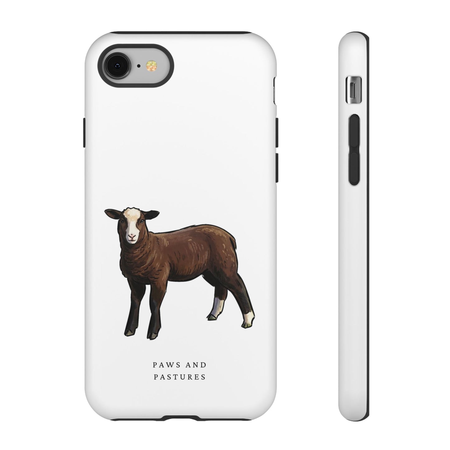 Zwartble Phone Case — Brown Sheep Illustration "Paws and Pastures"