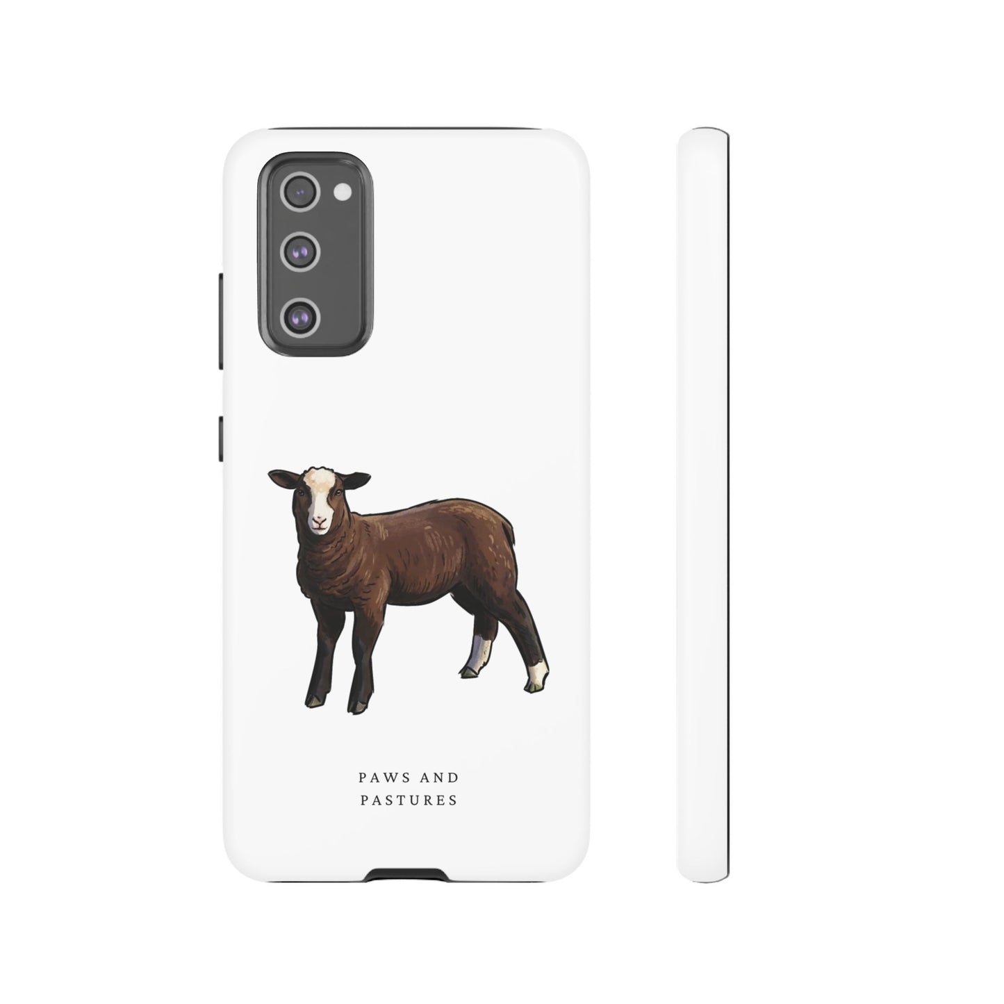 Zwartble Phone Case — Brown Sheep Illustration "Paws and Pastures"