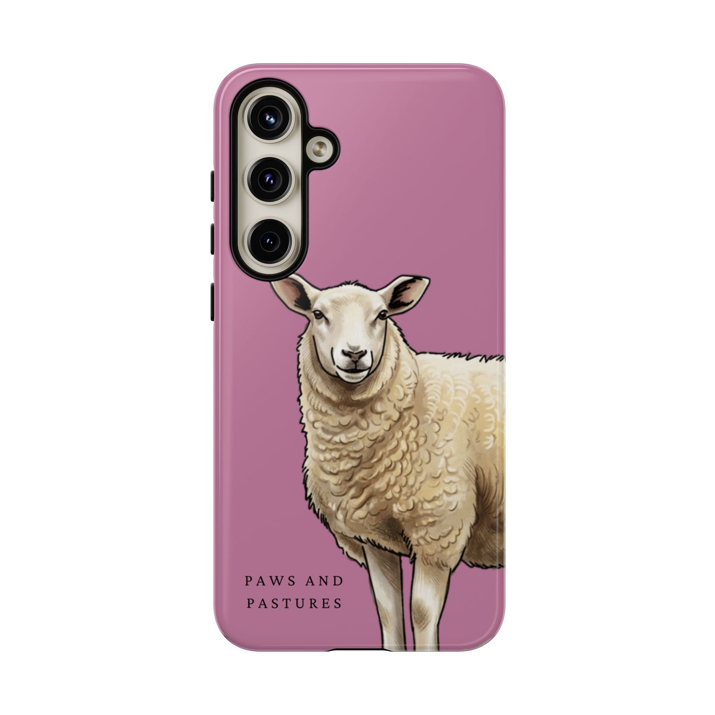 Pink Sheep Illustration Tough Phone Case