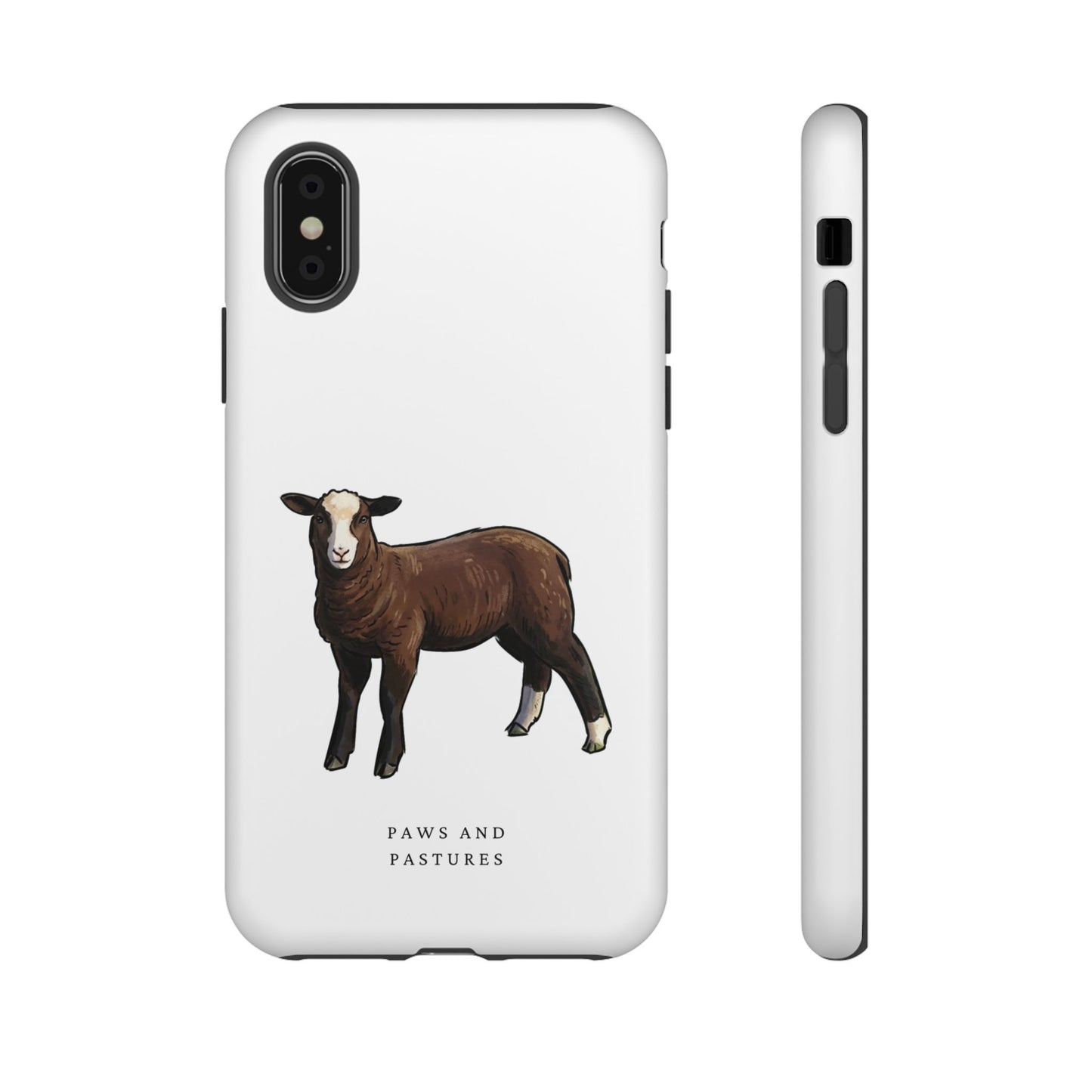 Zwartble Phone Case — Brown Sheep Illustration "Paws and Pastures"