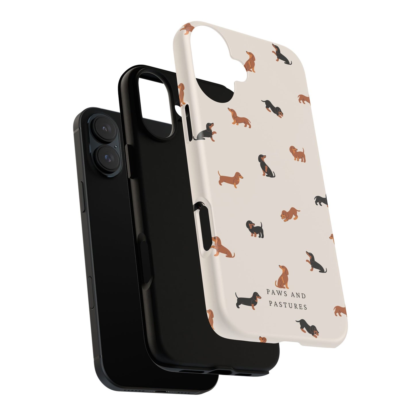 Dachshund Pattern Phone Case — Cute Wiener Dog Protective Cover
