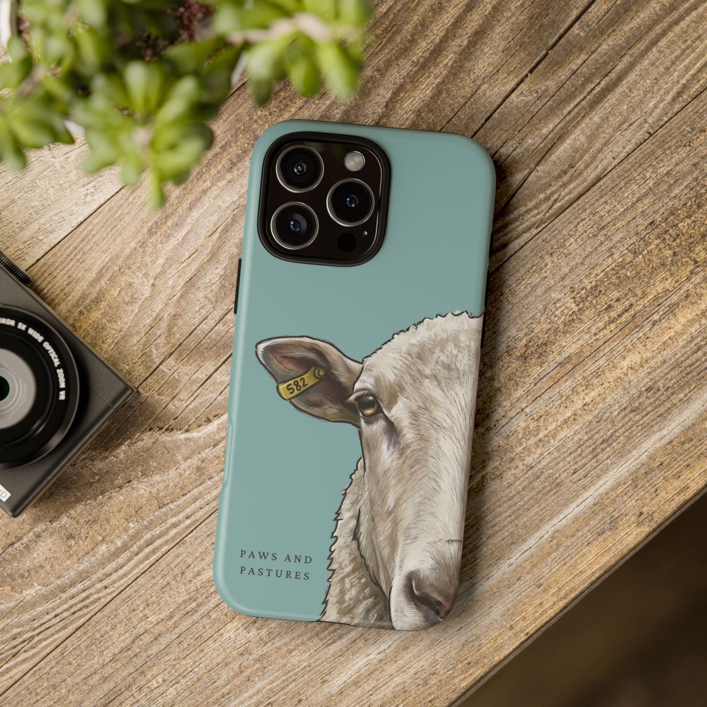 Teal Sheep Phone Case