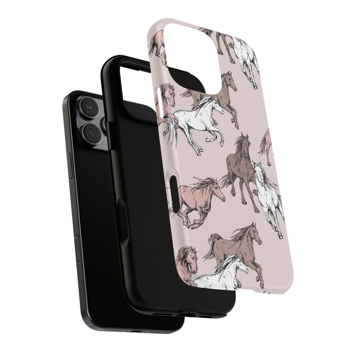 Horse pattern tough phone case