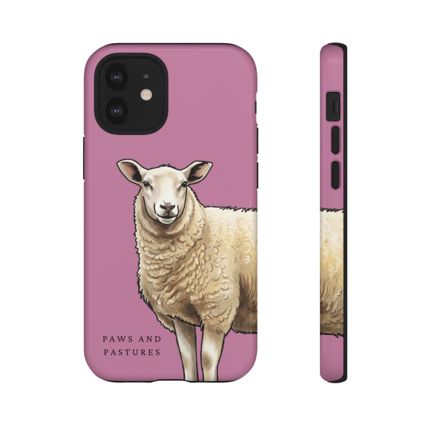 Pink Sheep Illustration Tough Phone Case