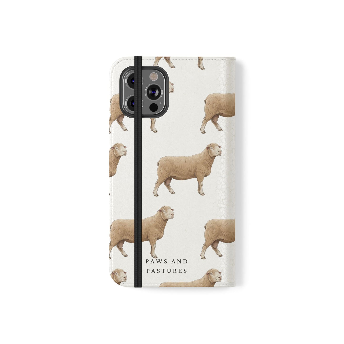 Sheep Pattern iPhone Flip Case