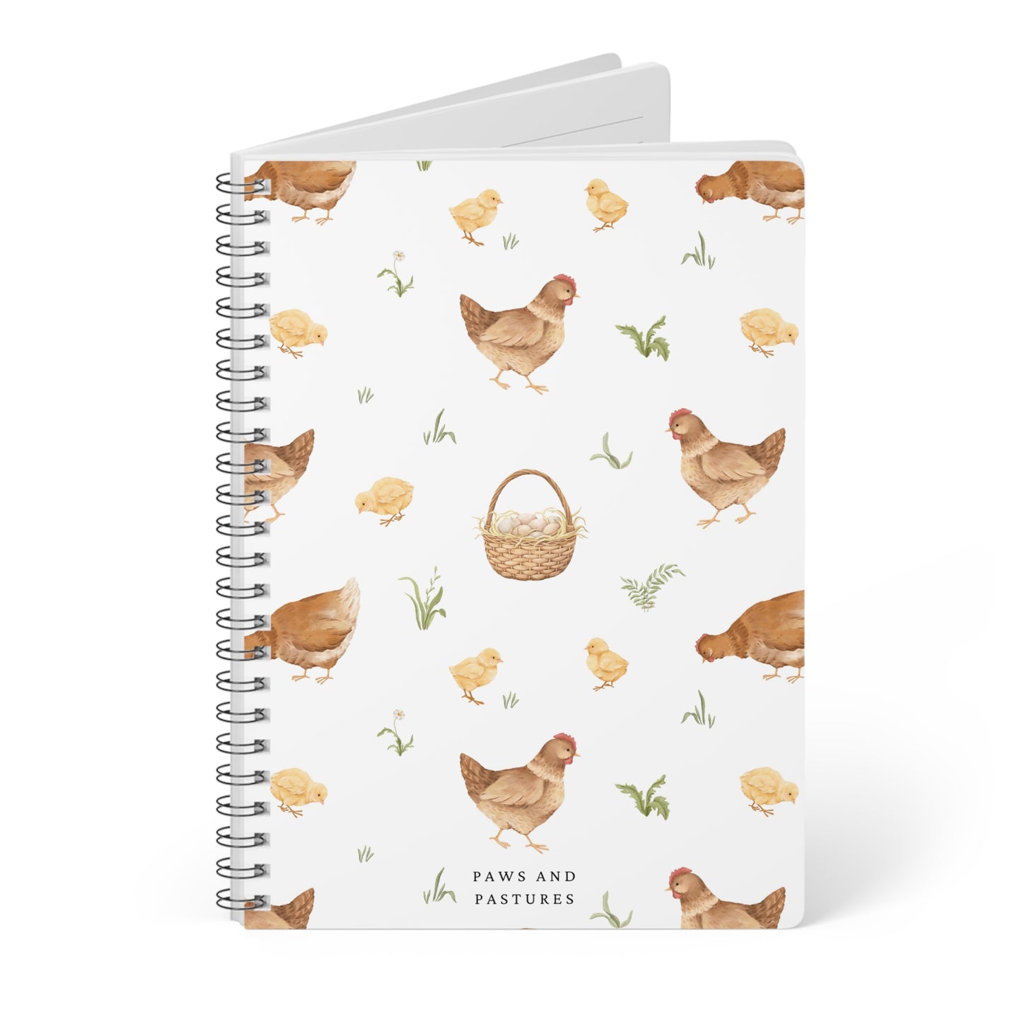 Chicken Pattern Wirobound Softcover Notebook, A5