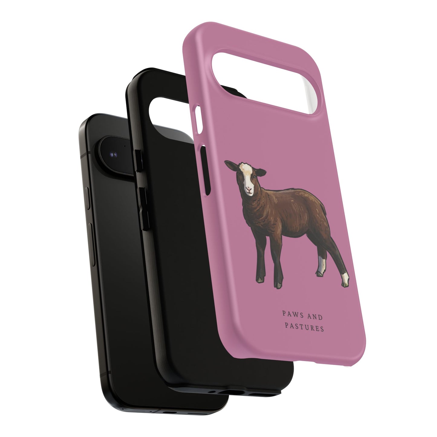 Zwartble Phone Case — Brown Sheep Illustration "Paws and Pastures"
