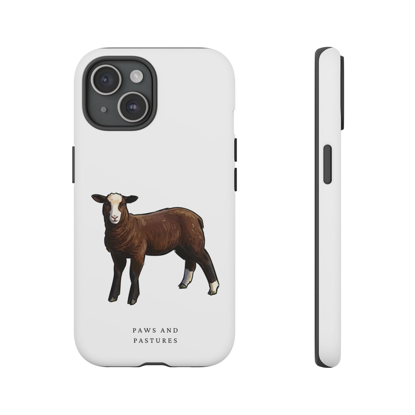 Zwartble Phone Case — Brown Sheep Illustration "Paws and Pastures"