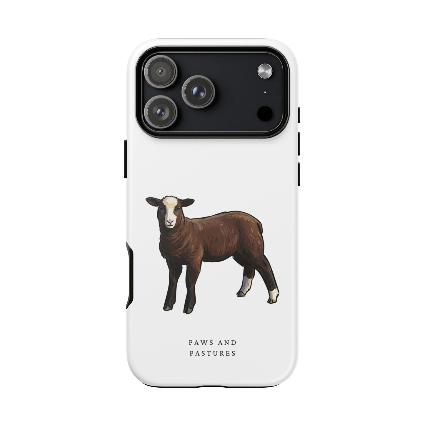 Zwartble Phone Case — Brown Sheep Illustration "Paws and Pastures"