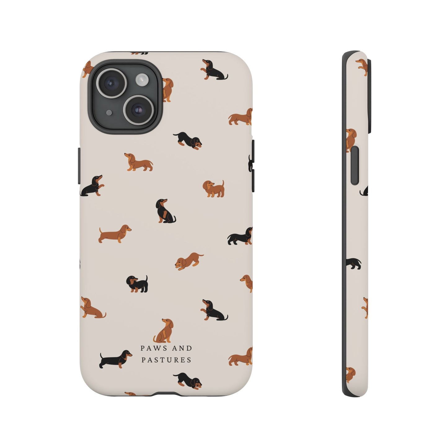 Dachshund Pattern Phone Case — Cute Wiener Dog Protective Cover