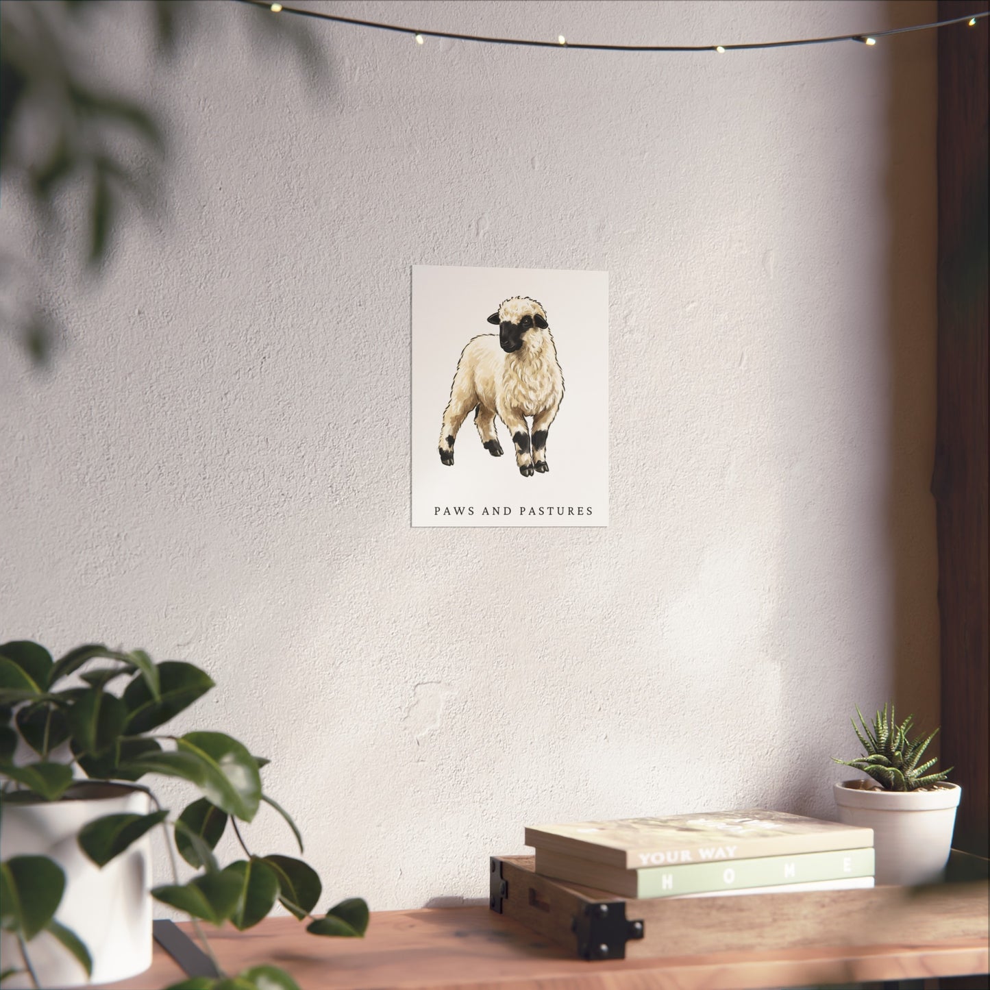 Valais Blacknose Sheep Art Print