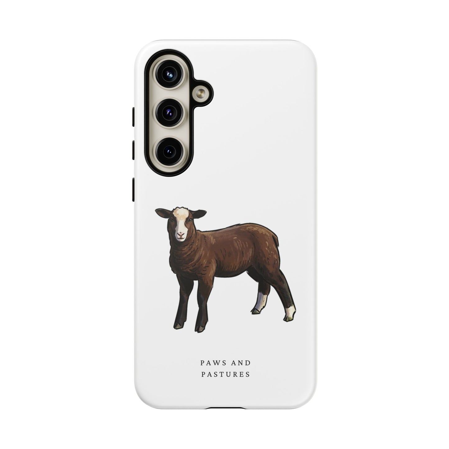Zwartble Phone Case — Brown Sheep Illustration "Paws and Pastures"