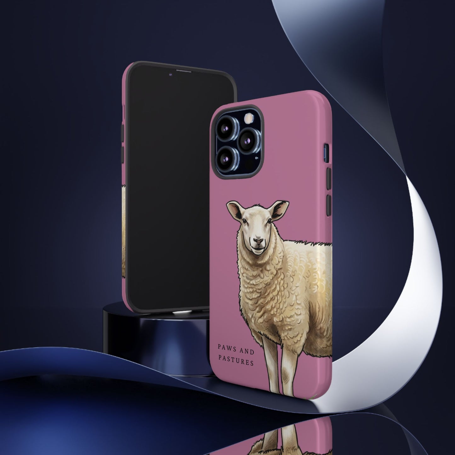 Pink Sheep Illustration Tough Phone Case