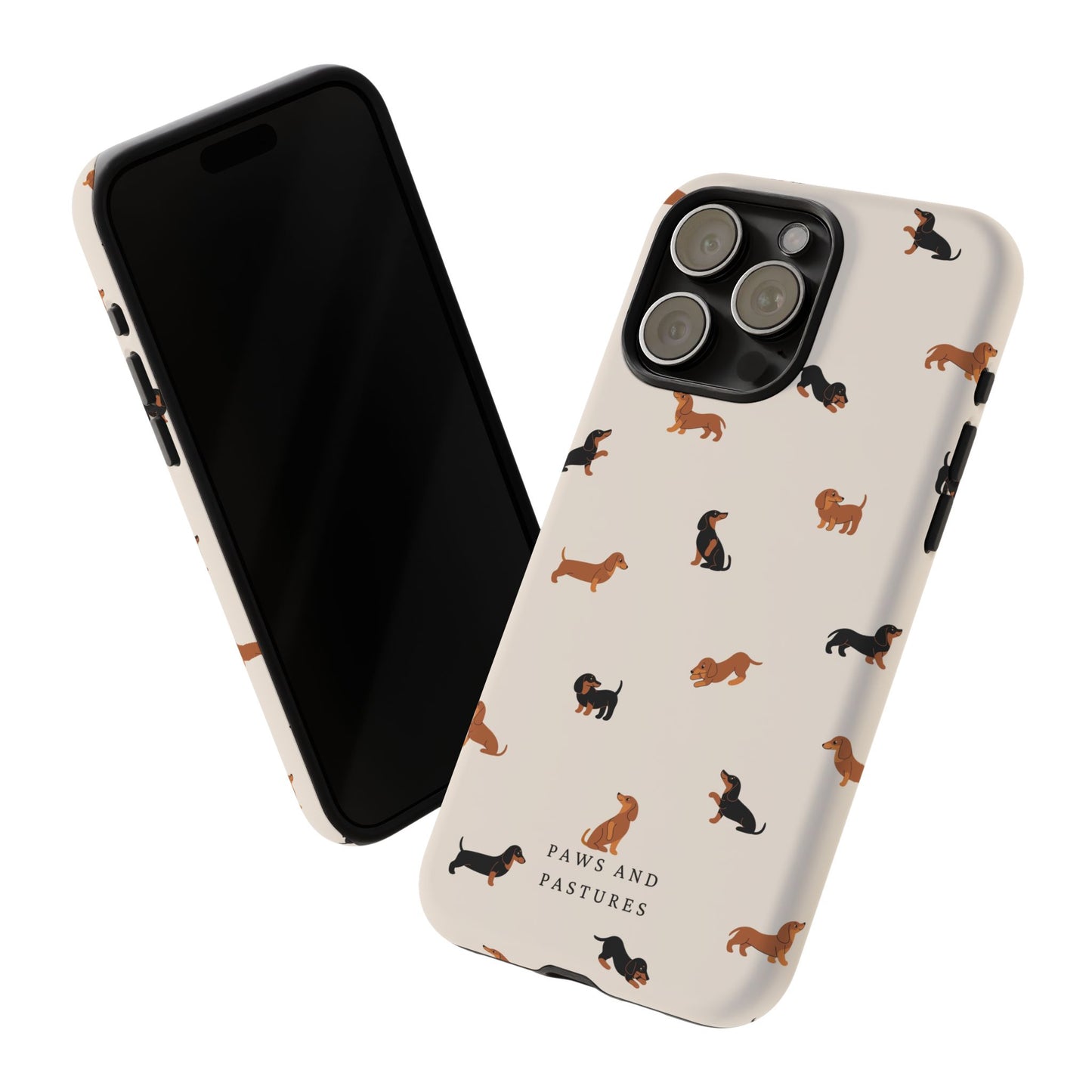 Dachshund Pattern Phone Case — Cute Wiener Dog Protective Cover