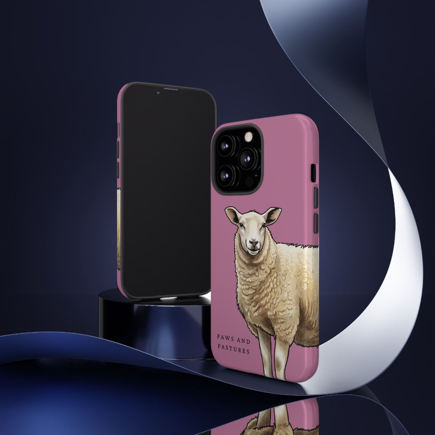 Pink Sheep Illustration Tough Phone Case