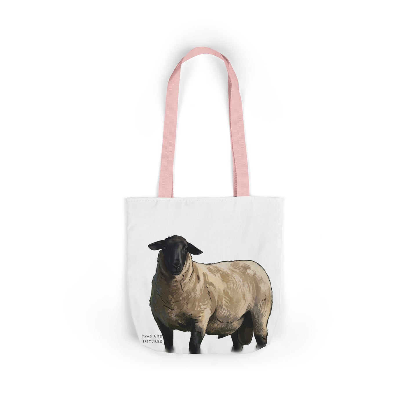 Suffolk Sheep Illustration Canvas Tote Bag – Country Farm Animal Market Tote