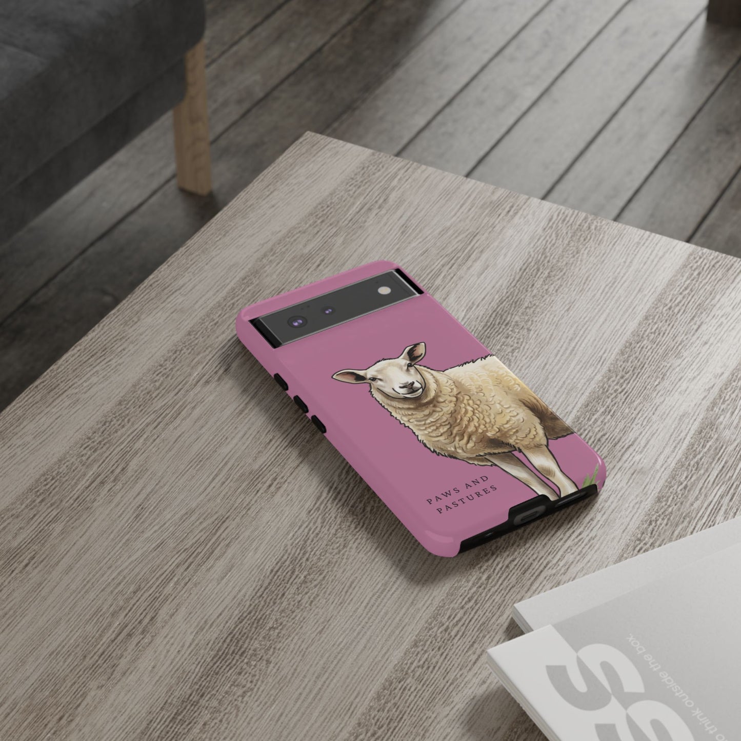 Pink Sheep Illustration Tough Phone Case