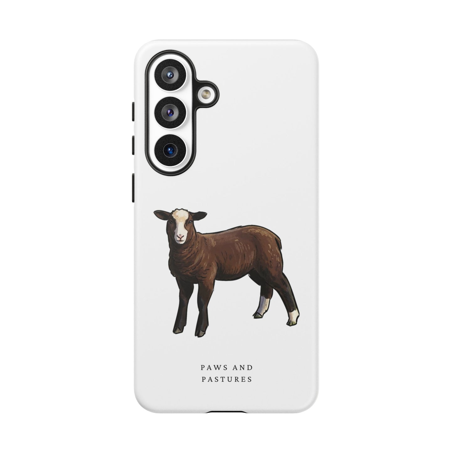 Zwartble Phone Case — Brown Sheep Illustration "Paws and Pastures"