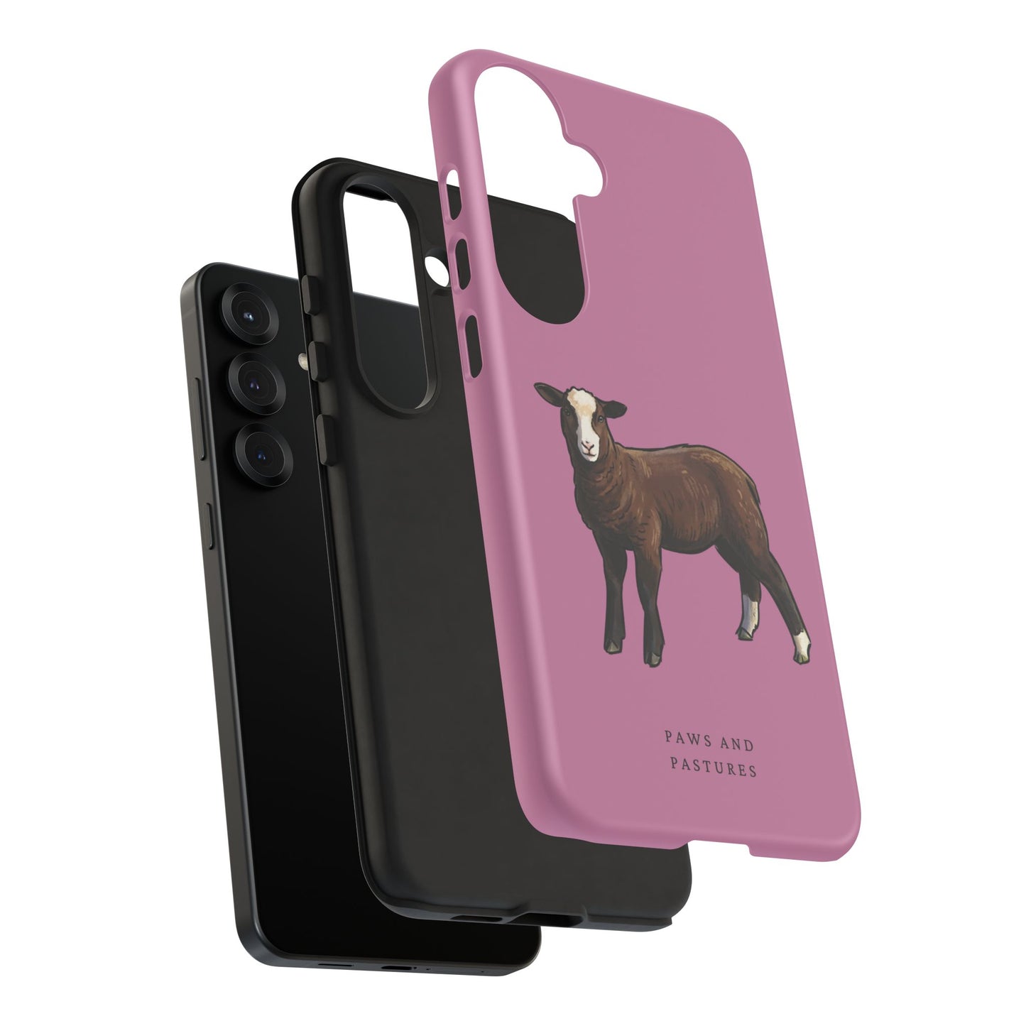 Zwartble Phone Case — Brown Sheep Illustration "Paws and Pastures"