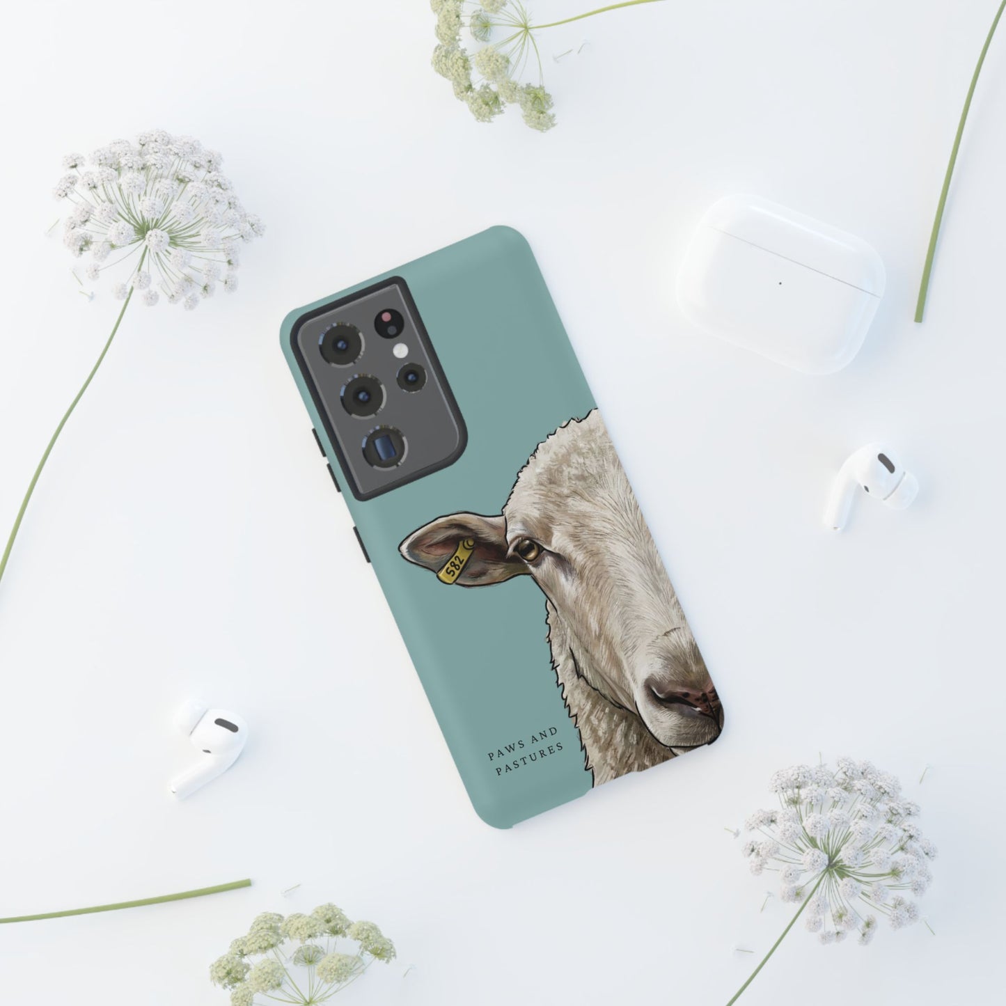 Teal Sheep Phone Case