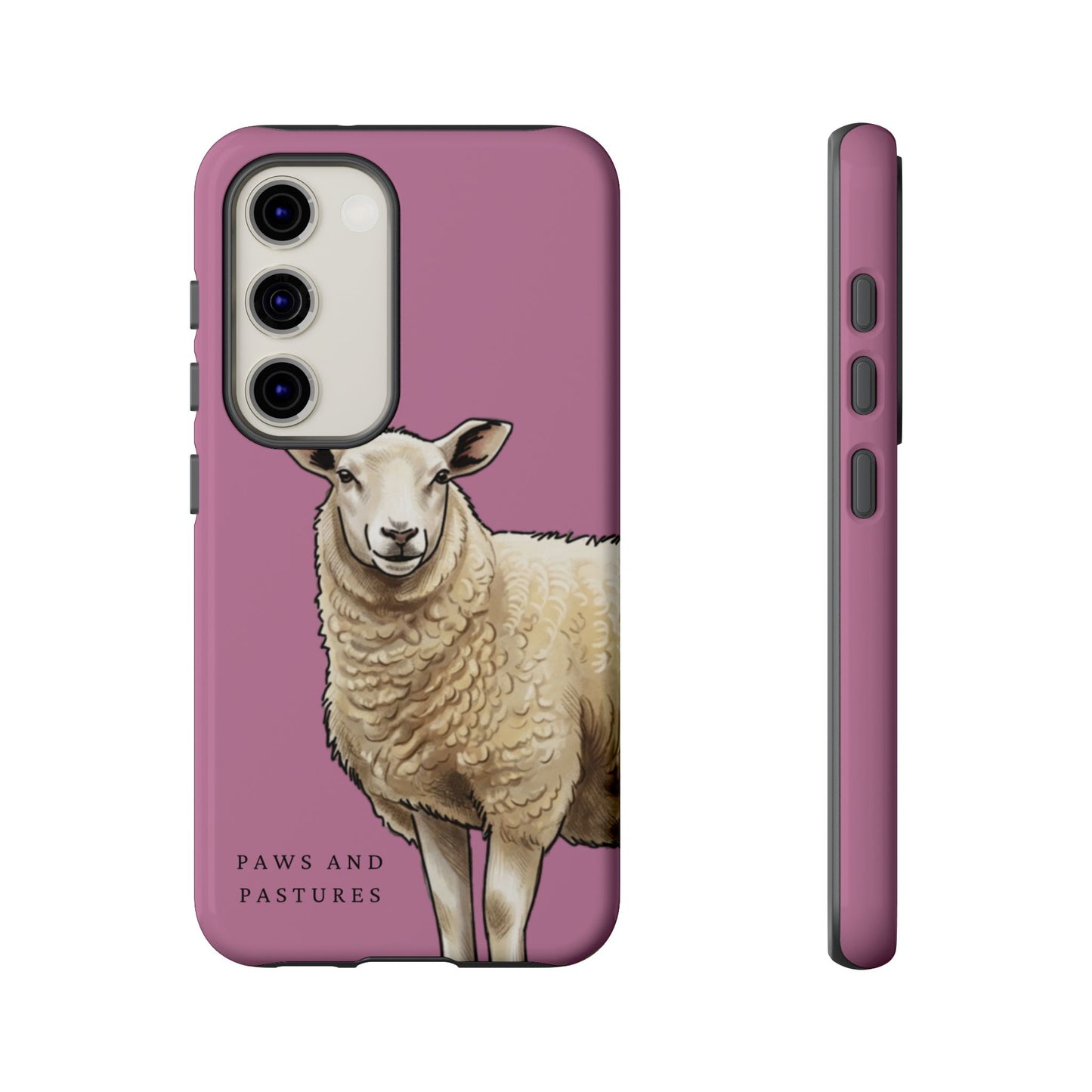 Pink Sheep Illustration Tough Phone Case