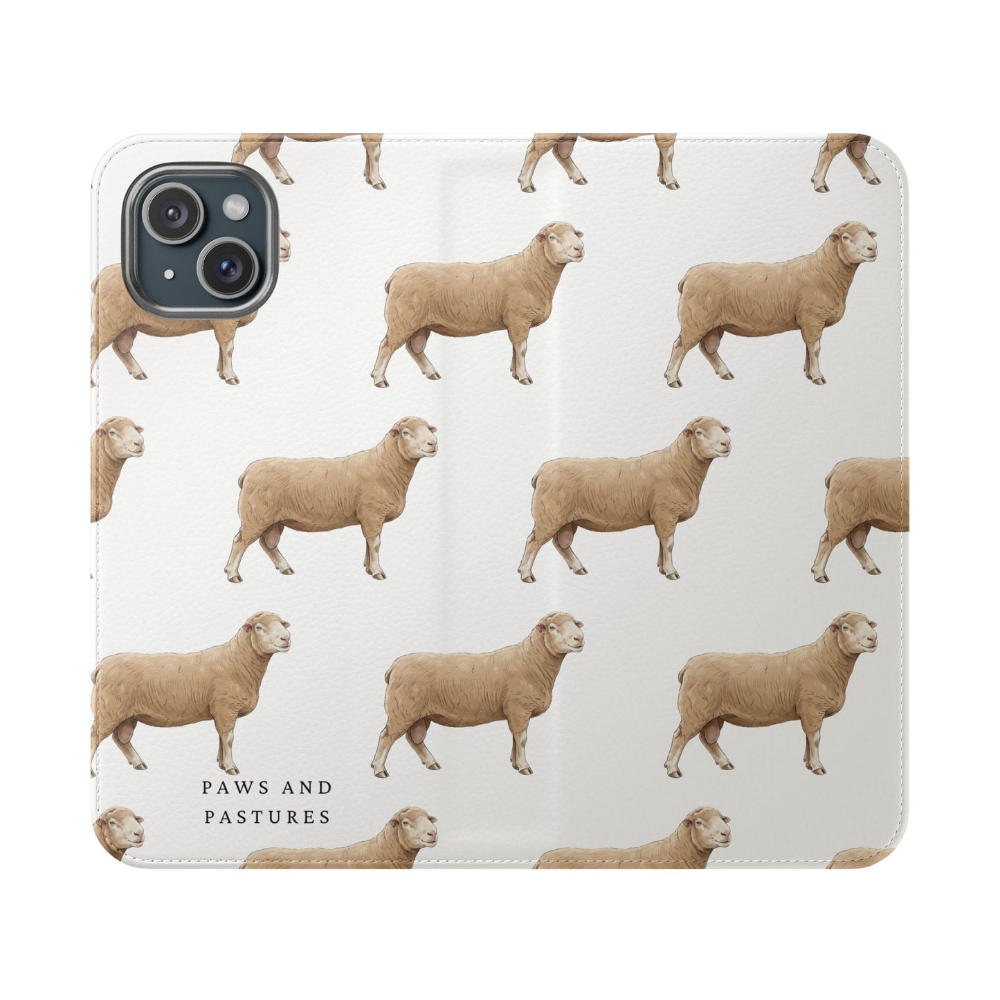 Sheep Pattern iPhone Flip Case