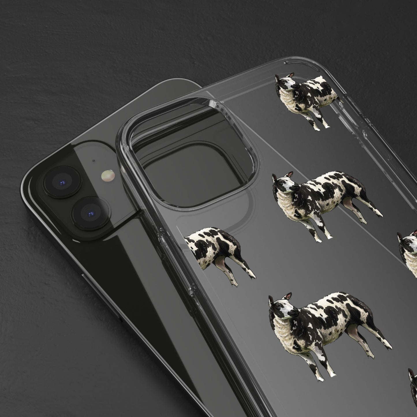 Dutch Spotted Sheep Pattern iPhone Clear Case
