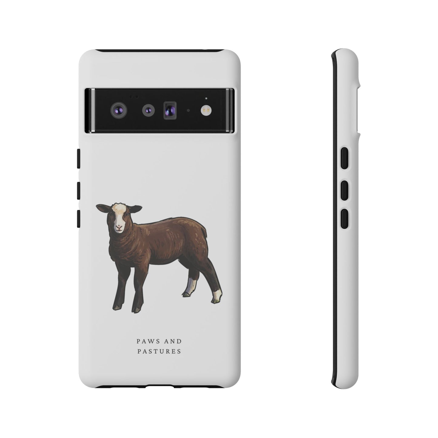 Zwartble Phone Case — Brown Sheep Illustration "Paws and Pastures"
