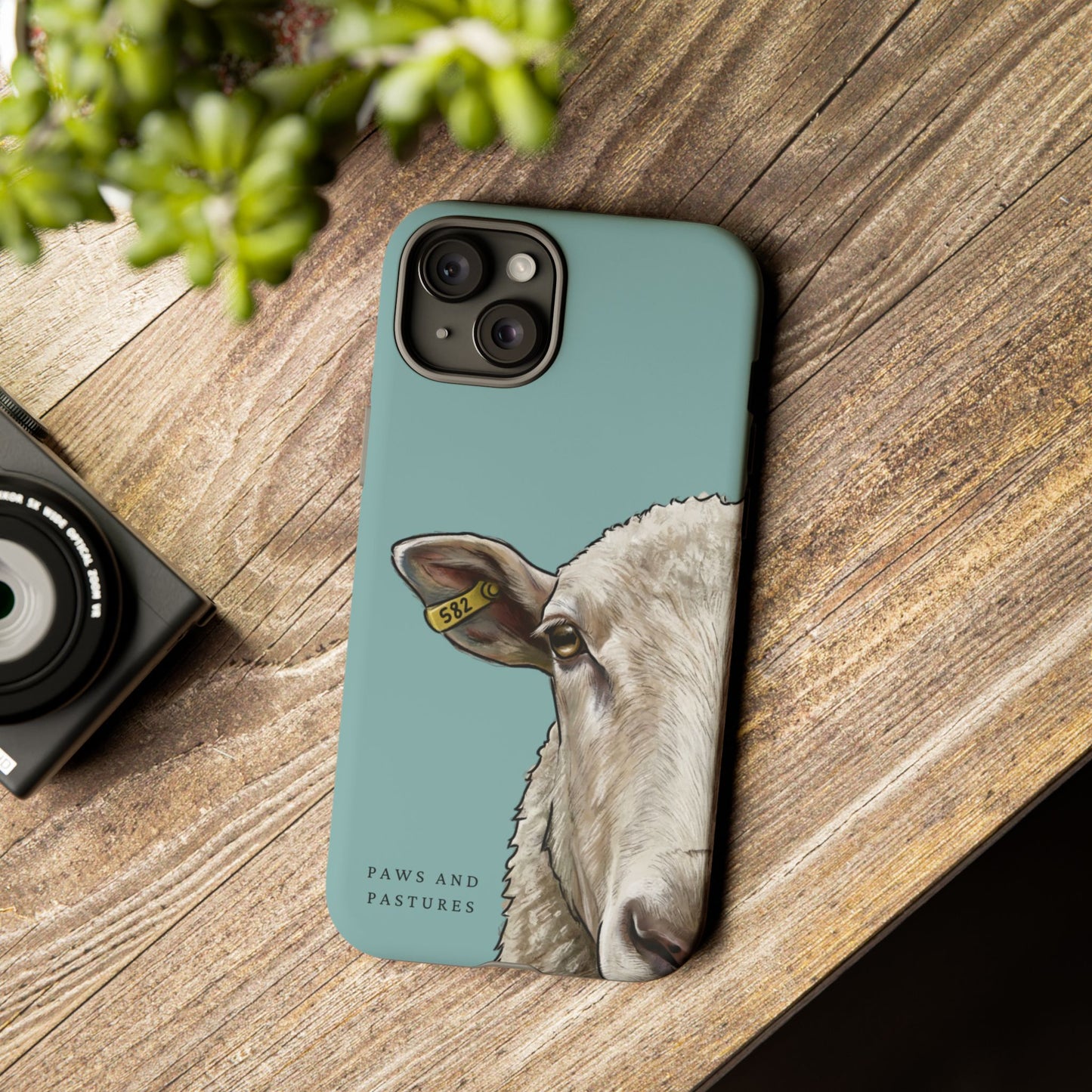 Teal Sheep Phone Case
