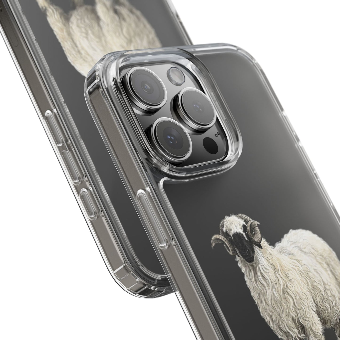 Valais Blacknose Clear Phone Case – Sheep Design (Paws & Pastures)