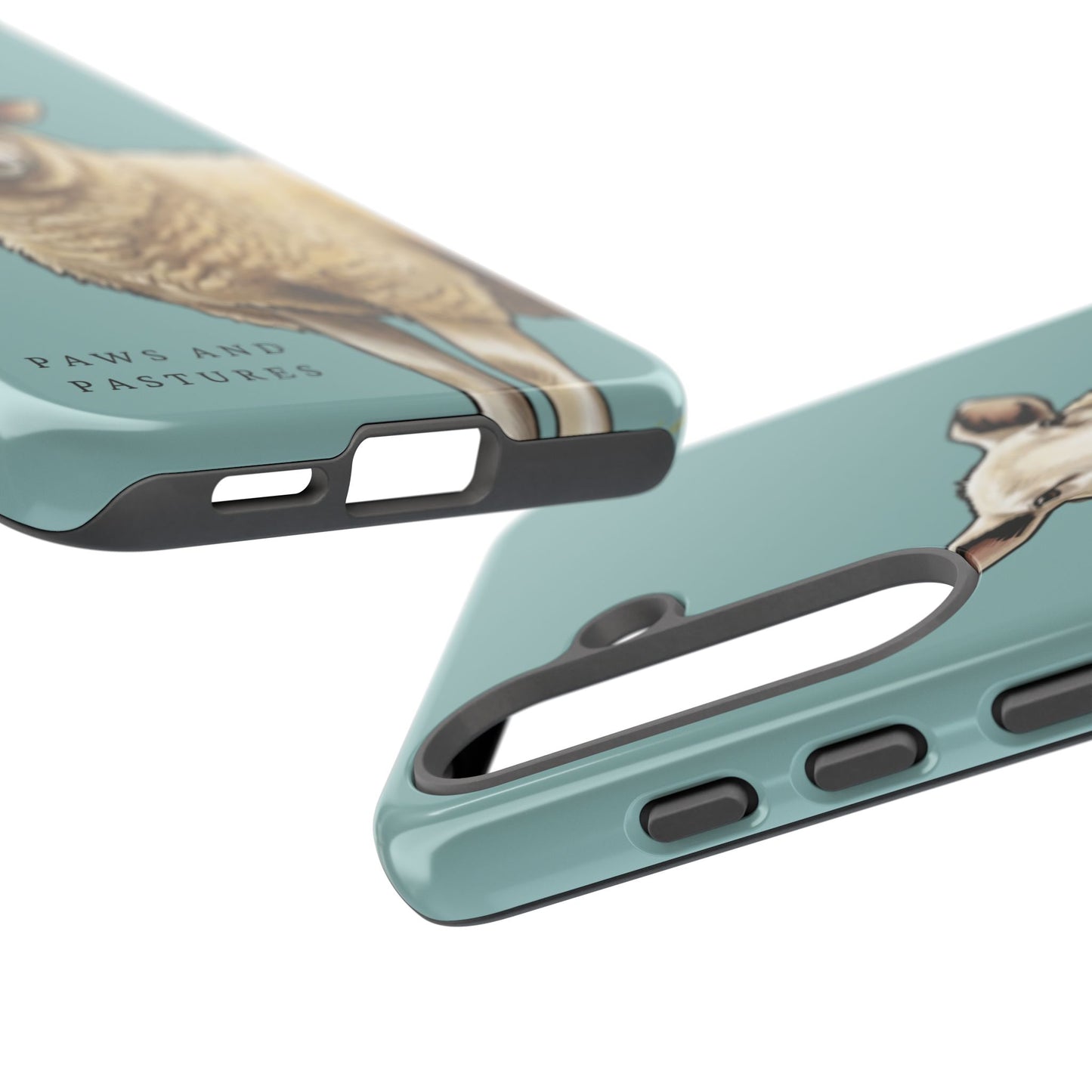 Teal Sheep Illustration Tough Phone Case