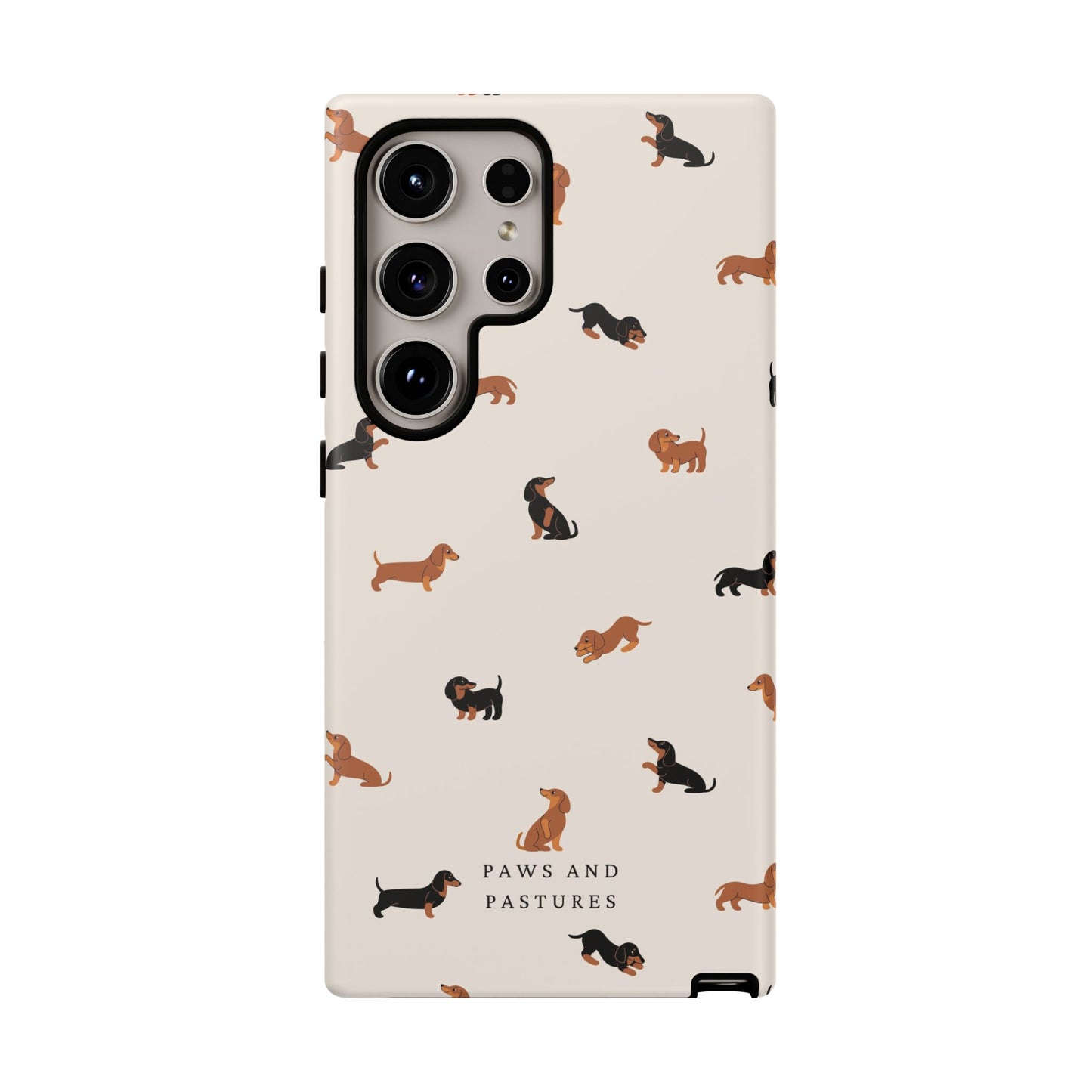 Dachshund Pattern Phone Case — Cute Wiener Dog Protective Cover