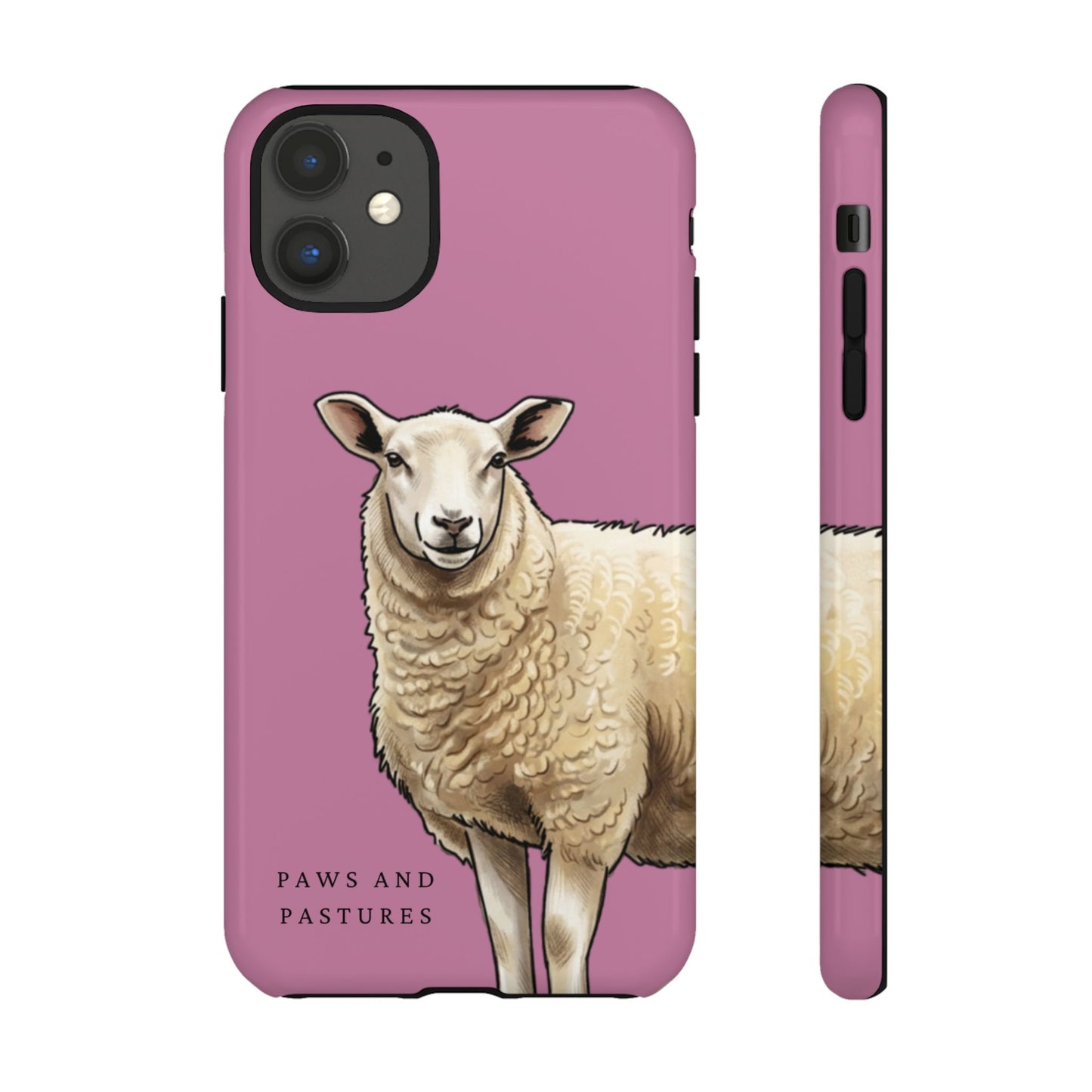 Pink Sheep Illustration Tough Phone Case