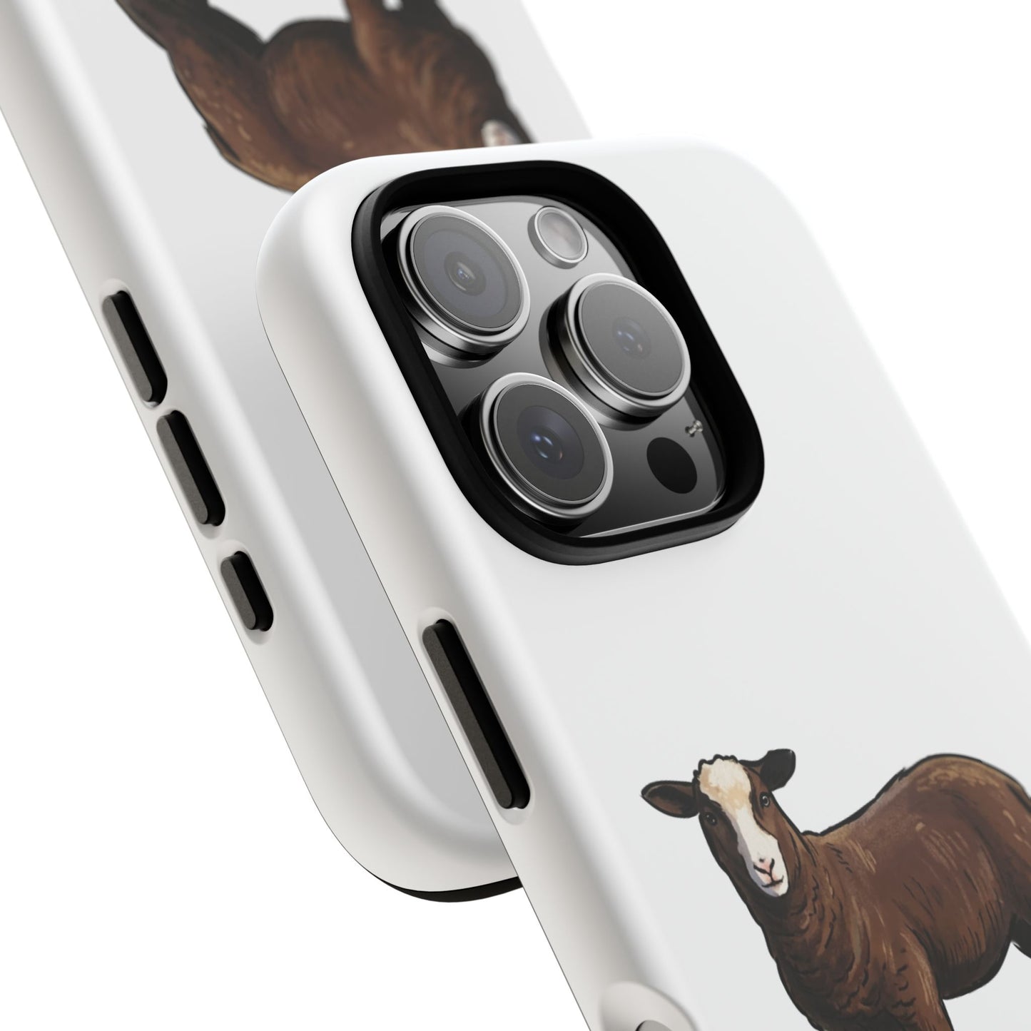 Zwartble Phone Case — Brown Sheep Illustration "Paws and Pastures"