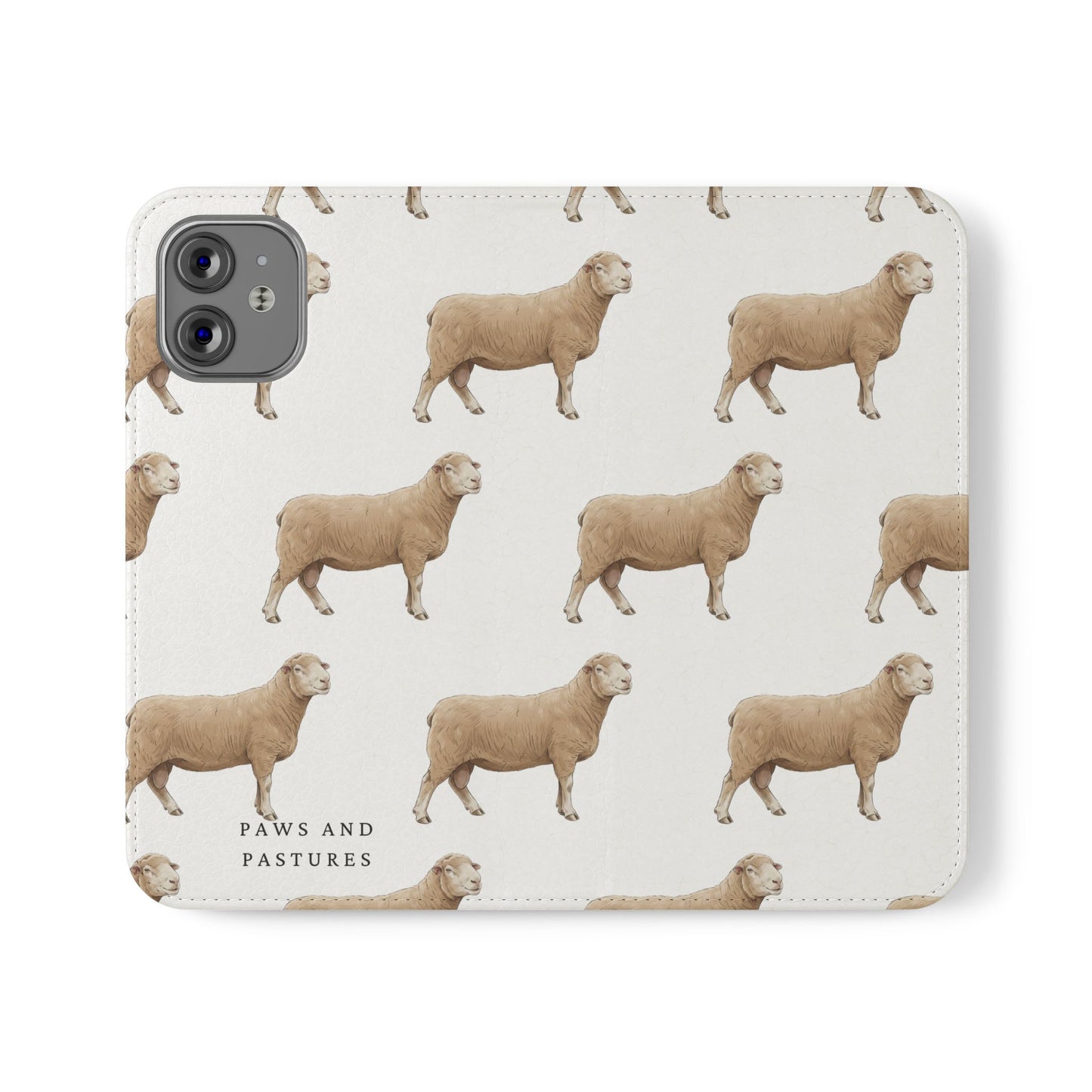 Sheep Pattern iPhone Flip Case