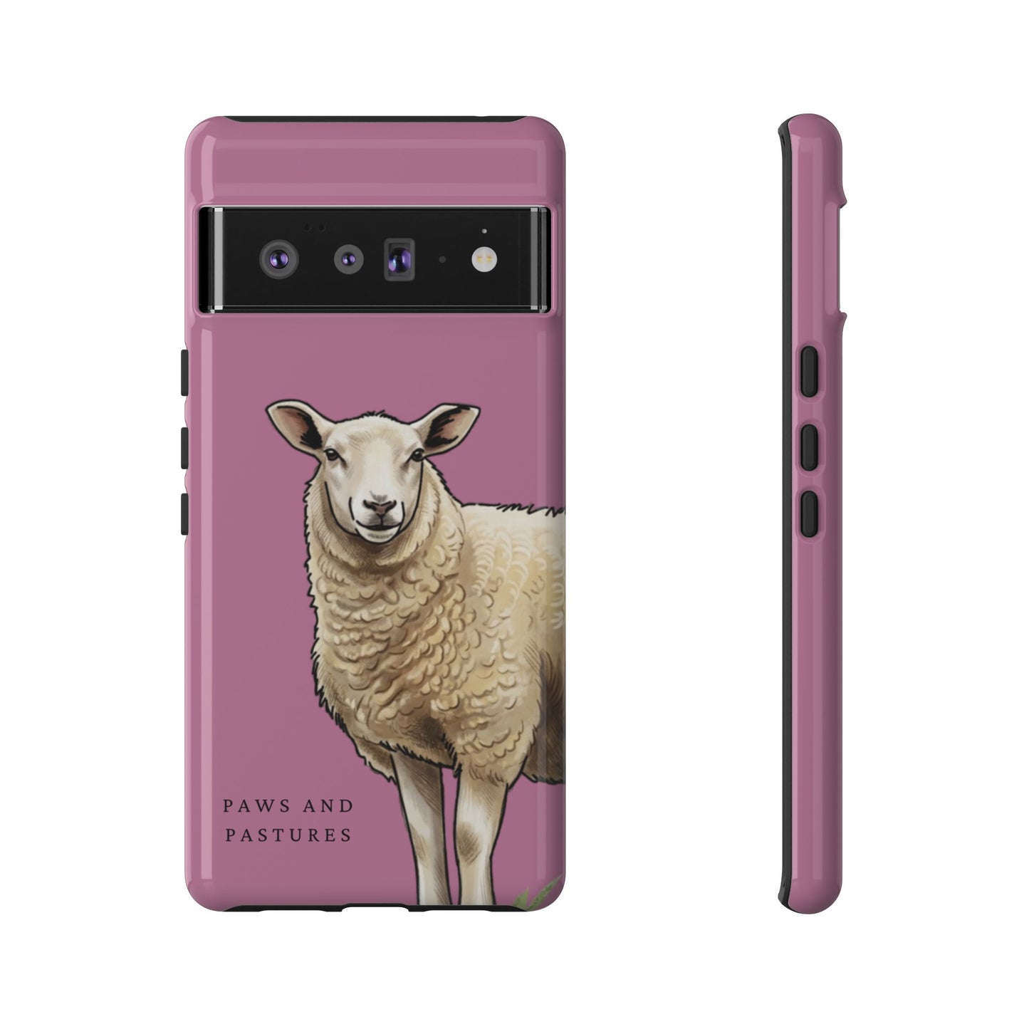 Pink Sheep Illustration Tough Phone Case