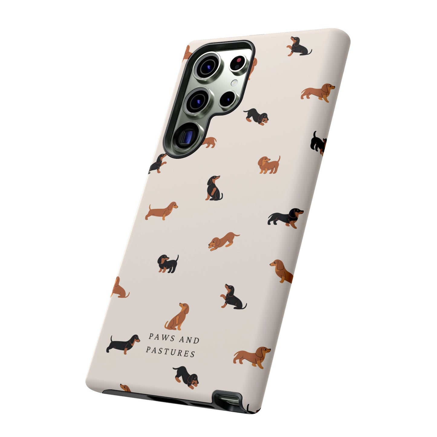 Dachshund Pattern Phone Case — Cute Wiener Dog Protective Cover