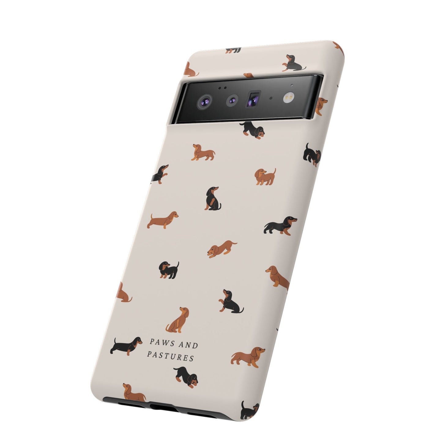 Dachshund Pattern Phone Case — Cute Wiener Dog Protective Cover